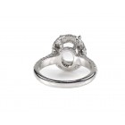 1.06 Cts. 18K White Gold Diamond Halo Engagement Ring Setting